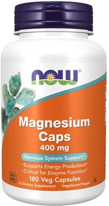 Now Foods Magnesium Caps 400 Mg 180 Veg capsules