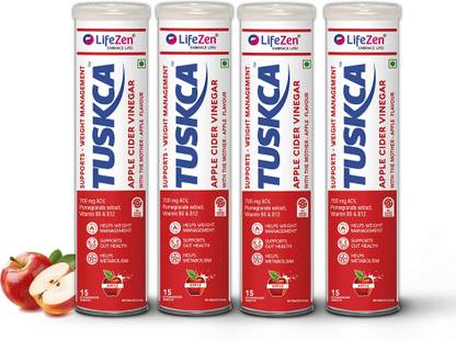 Lifezen Tuskca Apple Cider Vinegar Supports Weight Management - 15 Tablet Each