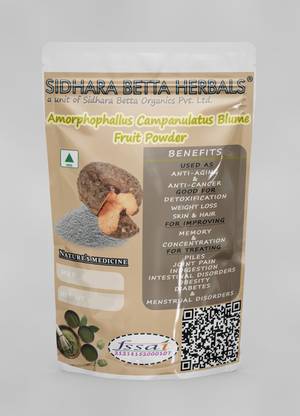 SIDHARA BETTA HERBALS Amorphophallus Campanulatus Blume root vegetable Powder |Elephant Foot Yam