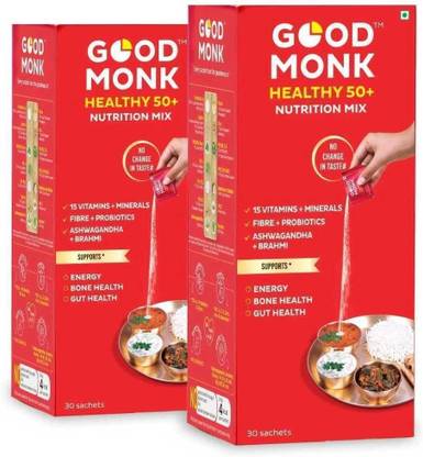 Good Monk Healthy 50+ Nutrition Mix|Energy&Bone Health|Multivitamin,Probiotic, Ashwagandha