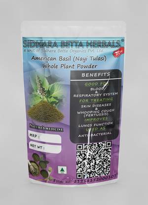 SIDHARA BETTA HERBALS American Basil Whole Plant Powder