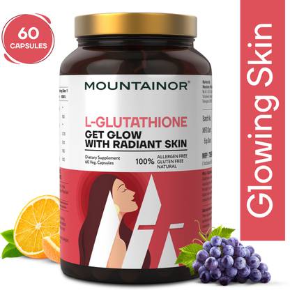 Mountainor L Glutathione 1000mg for Healthy, Brightening & Radiant Skin.