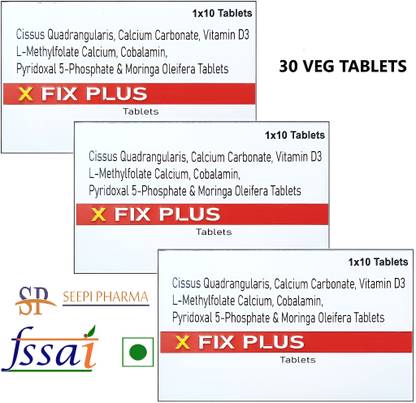 Seepi Pharma Cissus Quadrangularis,Calcium,Vitamin D3,Moringa Oleifera,Vit B6,B9,Vitamin B12