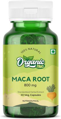Organic Zing Maca Root Black, Red, Yellow | Ideal for Boost energy - 800 MG per Serving