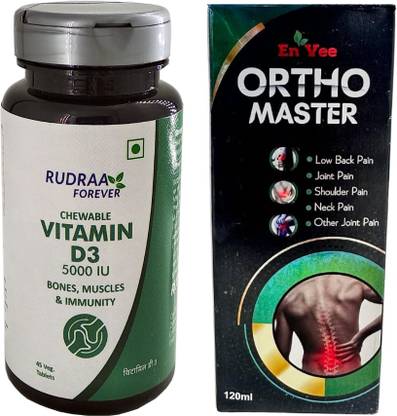 RUDRAA FOREVER Vitamin D3 Tablets & EnVee Ortho Master Oil