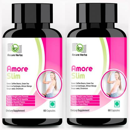 Amore Herbs Slim Fat Burner Weight Management Capsules Supplement Faster Weight Loss Support