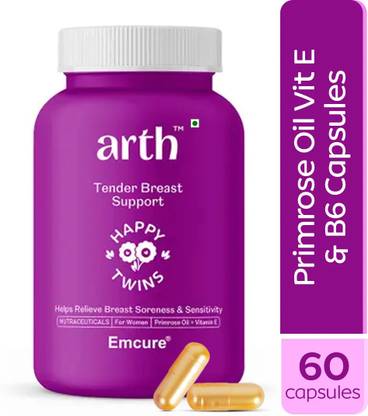 ARTH Primrose Oil Vit E & Vit B6 Breast Support Capsules By Emcure Pharma