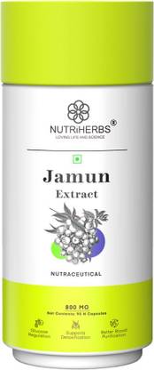 Nutriherbs Jamun Seed Powder Capsule |Supports Sugar Control & Diabetes for Men & Women