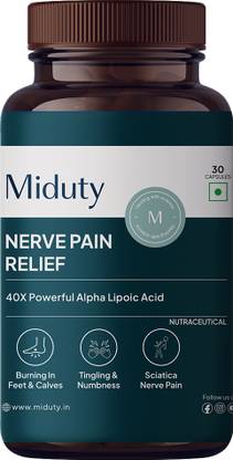 Miduty Nerve Pain Relief-Alpha Lipoic Acid-B Vitamins-Neuropathy Support-40x powerful