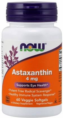 Now Foods Astaxanthin, 4 mg, 60 Veg Softgels