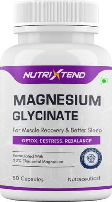 Nutrixtend Magnesium Glycinate For Muscle Recovery, Better Sleep & Stress Control