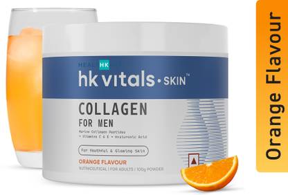 HEALTHKART hk vitals Marine Collagen for Men Supplement with Biotin, Orange