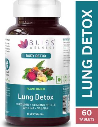 Bliss Welness Lung Detox|Curcumin Trikatu Punerneva Echinecea|Respiratory Support Supplement