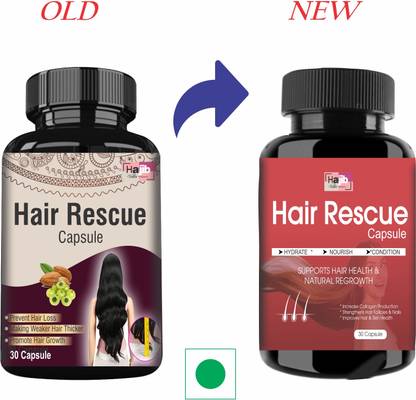 hajib Hair Rescue Capsule For Hair Strength Controls Hairfall Clinically Researched