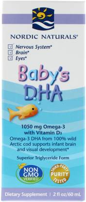 Nordic Naturals Baby's DHA, with Vitamin D3, 2 fl oz (60 ml)