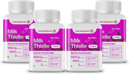 Liver Sanjeevani Milk Thistle Ayurvedic Tablets for Liver Health, Detox, Digestive Wellness-700mg