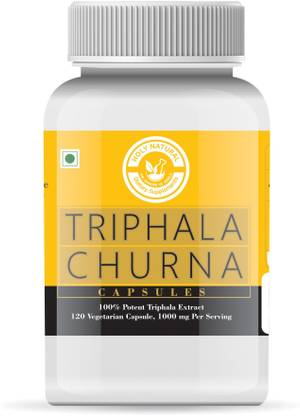 Holy Natural Triphala Extract Capsule - 120 Veggie Caps 1000 mg Per Serving
