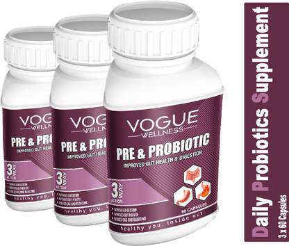 Vogue Prebiotics, Probiotics Capsules For Men, Women For Better Immunity And Digestion