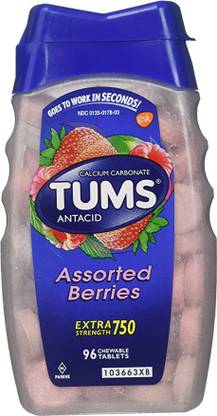 Tums Extra Strength Antacid Chewable Assorted Berries