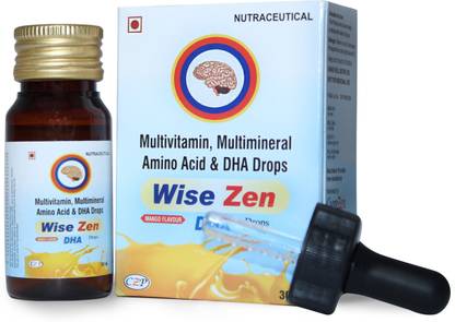 CureZen Pharma WiseZen DHA Drops: High Purity Omega 3, Multivitamins minerals & Amino Acids