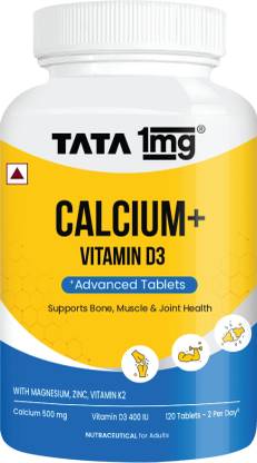 TATA 1mg Calcium + D3 Tablet for better absorption Of Calcium, Joint Health & Immunity