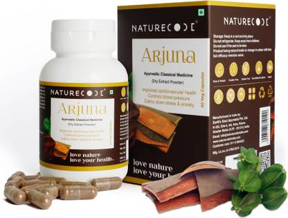 Nature Code Arjuna Extract (550 MG) Capsules | Maintain Healthy Heart