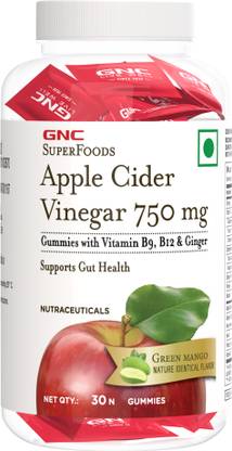 GNC Apple Cider Vinegar Gummies | Green Mango Flavor - 30 Gummies