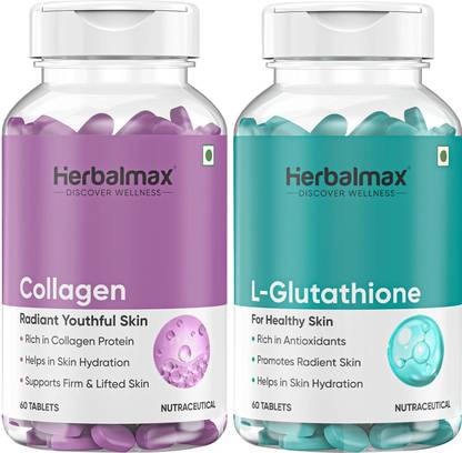 Herbal max Skin Youthful Collagen Tablet | L-Glutathione Tablet Improves Skin Hydration