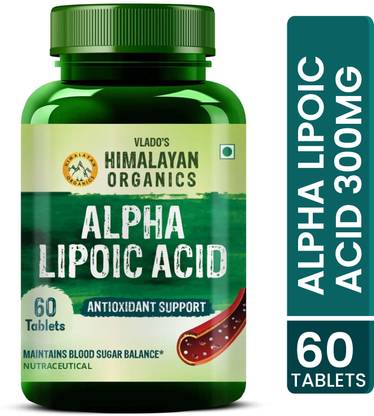 Vlado's Himalayan Organics Alpha Lipoic Acid 300mg Healthy Blood Sugar, Antioxidant Heart Functioning