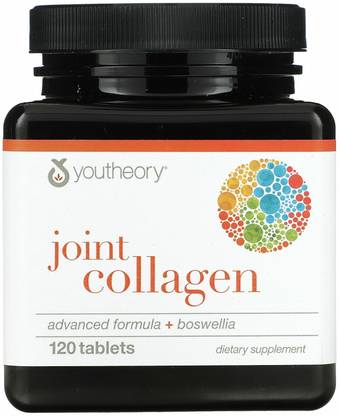 Youtheory Joint Collagen, Advanced Formula + Boswellia, 120 Tablets