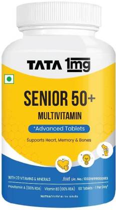 TATA 1mg Senior 50+ Multivitamin & Multimineral Veg Tablet
