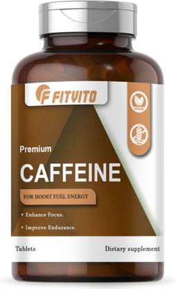 Fitvito Caffeine 200mg Supports Focus, Energy, Endurance Tablets (K47)