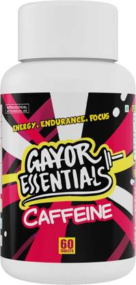 gayor essentials Caffeine + Piperine 106 mg | Preworkout, Helps Focus Concentration