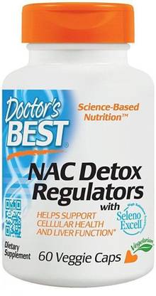 Doctor's Best NAC Detox Regulators with Seleno Excell -- 60 Veggie Caps
