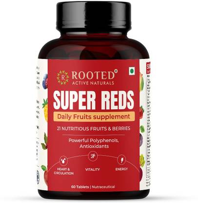 ROOTED Super Reds Fruits supplement, 21 nutritious fruits, berries