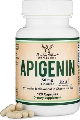 Double Wood Supplements Apigenin Supplement 50mg per Capsule 120 Count