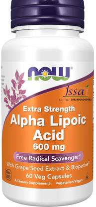 Now Foods Alpha Lipoic Acid 600 Mg 60 Veg Capsules