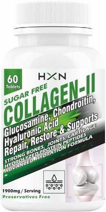 hxn Collagen Powder Supplement. Hydrolyzed Protein Peptides Type 2-90