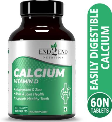 End2End Nutrition Calcium Bone Care - Calcium, Magnesium , Vitamin D3 & Zinc 7.5Mg