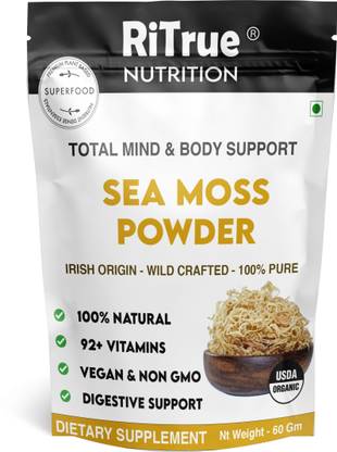 RiTrue Sea Moss powder 60g Sea moss supplement extract Supports Immunity, Skin, Hair