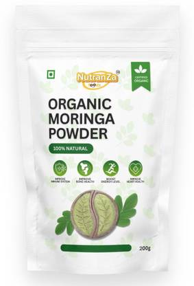 Nutranza Organic Moringa Powder (200gm) | Certified Organic | 100% Natural