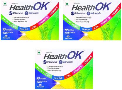 Health Ok Multi Vitamin & Minerals Tablets for Over All Health (10 X 2)