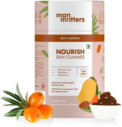 Man Matters Skin Gummies for Men | Hyaluronic Acid, Vitamin C | For Glowing & Hydrated Skin