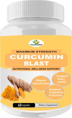 Fitness Prime Curcumin Extract 800mg Capsules for Enhanced Bioavailability & Cognitive Functions