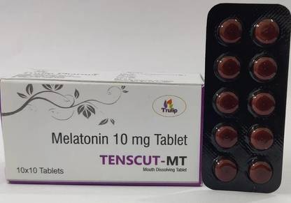 Trulip Pharma TENSCUT-MT Melatonin 10 mg Mouth Disolving Tablet Sleep Pill For RESTFUL SLEEP