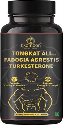 EXOMOON Tongkat ali capsules for men testosterone, stamina energy and endurance booster