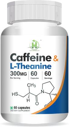 Healthy Nutrition Caffeine L-Theanine 300mg Per Serving for Energy, Focus and Clarity