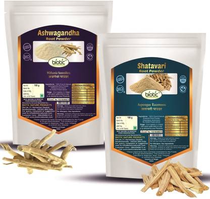 biotic Shatavari and Ashwagandha Powder (100gm each)