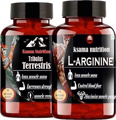 ksama KASAMA Combo L arginine & tribulus terrestris for muscle gain and more strength