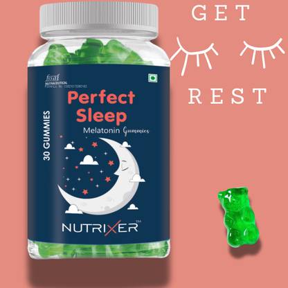 nutrixer PERFECT SLEEP Melatonin Gummies I Yummy & Non-Habit forming Effective Sleep Aid